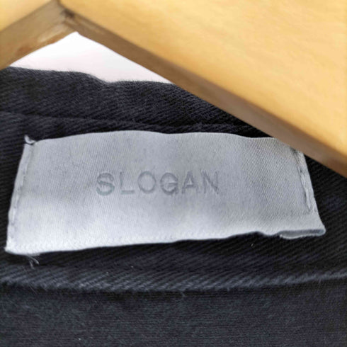 SLOGAN ウォッシュ加工デニムシャツ メンズ