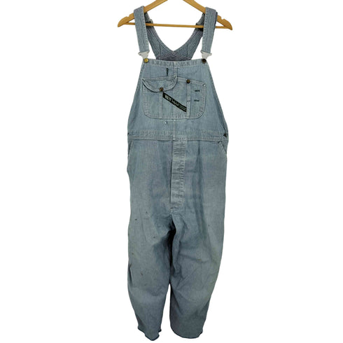 キー KEY ストライプデニムオーバーオール メンズ