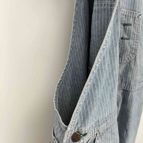 キー KEY ストライプデニムオーバーオール メンズ