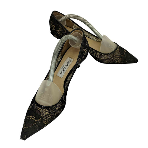 ジミーチュウ JIMMY CHOO レース メッシュ パンプス レディース EUR:38
