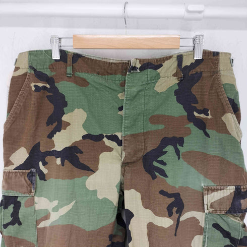 ユーエスアーミー U.S. ARMY ウッドランドカモ リップストップ カーゴパンツ メンズ LARGE-SHORT