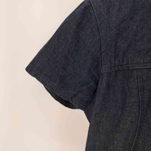 バーバリーブルーレーベル BURBERRY BLUE LABEL デニム半袖ワンピース レディース 40
