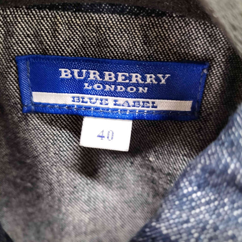 バーバリーブルーレーベル BURBERRY BLUE LABEL デニム半袖ワンピース レディース 40