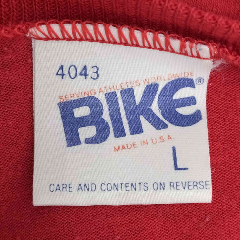BIKE 80S USA製 両面プリント S/S ヘンリーネックTシャツ メンズ L