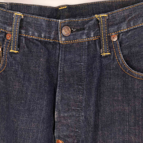 エヴィス EVISU 刺繍 メニーポケット 黄耳 デニムパンツ メンズ 34inch