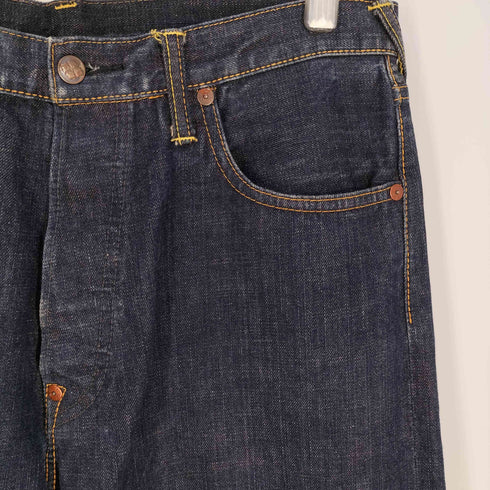 エヴィス EVISU 刺繍 メニーポケット 黄耳 デニムパンツ メンズ 34inch