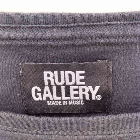 ルードギャラリー RUDE GALLERY ロゴ刺繍 バックプリントクルーネックTシャツ メンズ