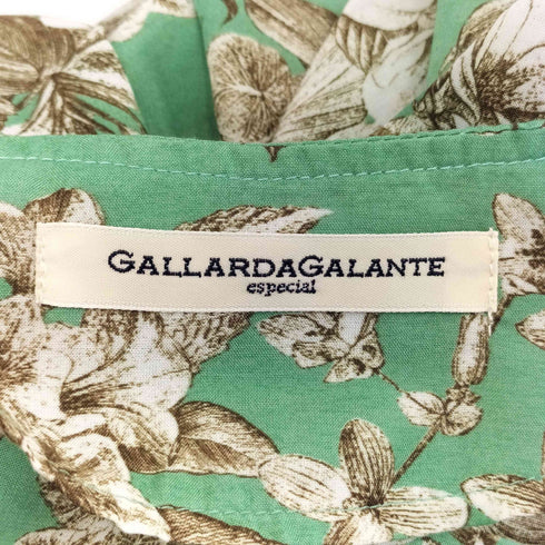 ガリャルダガランテ GALLARDAGALANTE ボタニカル柄 ノースリーブブラウス レディース F