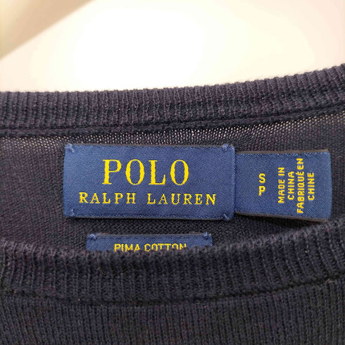 ポロラルフローレン POLO RALPH LAUREN PIMA COTTON ポニー刺繍 クルーネックニット メンズ import:S
