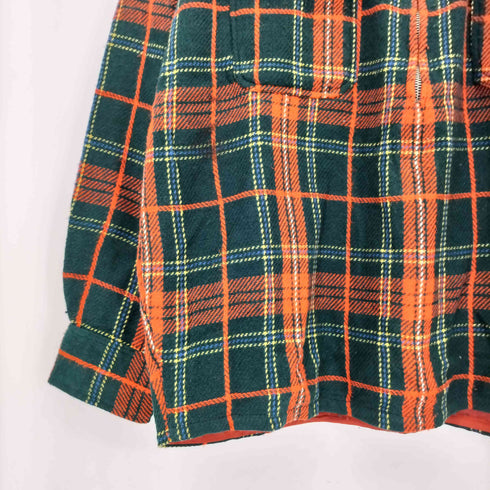 40s~ TALON タロンジッパー フラップポケット ハーフジップ チェックシャツ メンズ