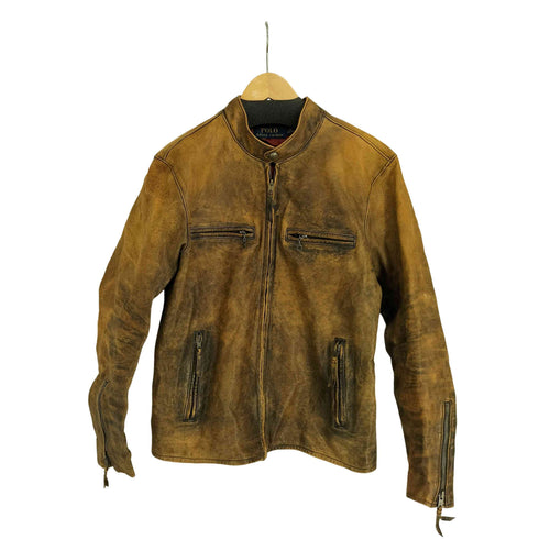 ポロラルフローレン POLO RALPH LAUREN カウレザー cafe racer jacket メンズ import:M