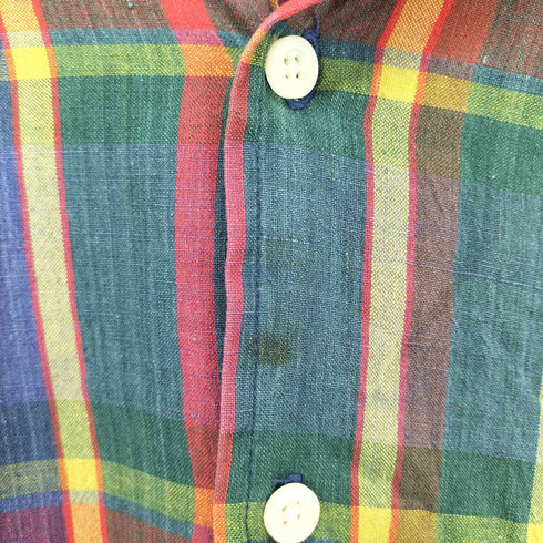 ギャップ Gap 90s OLD GAP 開襟チェック柄シャツ メンズ import:XL