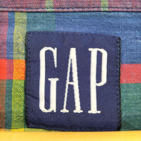 ギャップ Gap 90s OLD GAP 開襟チェック柄シャツ メンズ import:XL