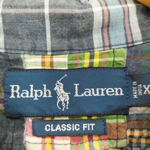 ラルフローレン RALPH LAUREN CLASSIC FIT ポニー刺繍パッチワークBDシャツ メンズ XXL