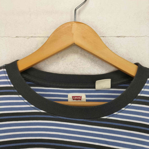 リーバイス Levis OVERSIZED ボーダーロングスリーブTシャツ メンズ import:XL