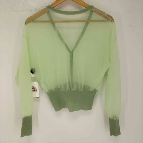アメリ AMERI 2WAY SHEER COMPACT KNIT CARDIGAN レディース FREE