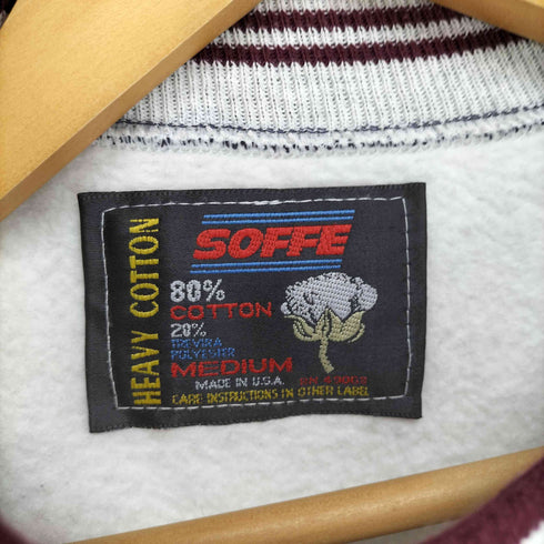 ソフィー SOFFE USA製 HEAVY COTTON 切替クルーネックスウェット メンズ M