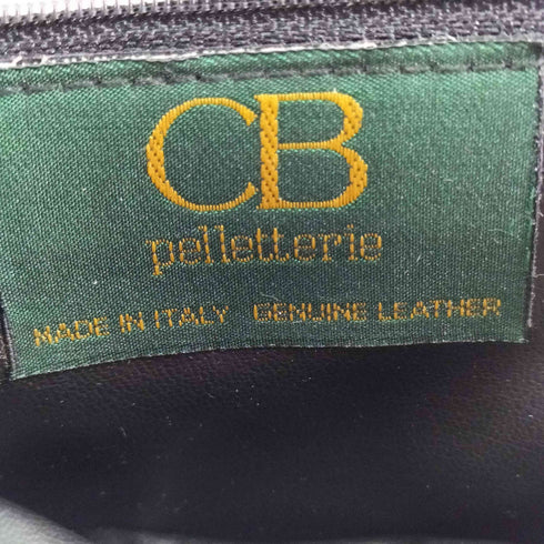 CB PELLETTERIE イタリア製 本革クロコ型押しショルダーバッグ レディース