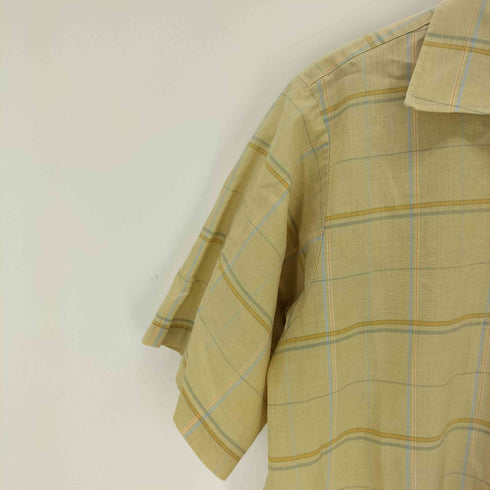 60S コットンポリオープンカラーS/S ボックスチェックシャツ メンズ