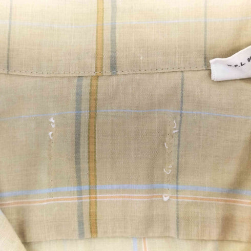 60S コットンポリオープンカラーS/S ボックスチェックシャツ メンズ