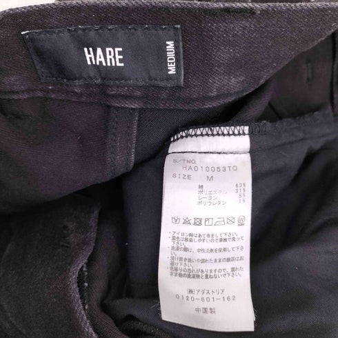 ハレ HARE タック ジップアップ バギー フレア デニム パンツ メンズ JPN:M