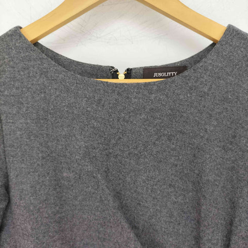 ジャスグリッティー JUSGLITTY ウールカシミヤ ギャザーワンピース レディース JPN:1