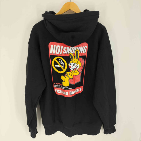 エフアールツー FR2 NO SMOKING 裏起毛 キャラクター プリント ロゴ 刺繍 プルオーバー フーディー パーカー メンズ JPN:XL