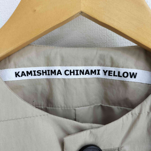 カミシマチナミ KAMISHIMA CHINAMI YELLOW フロントプリント ノーカラー ジャケット レディース JPN:38