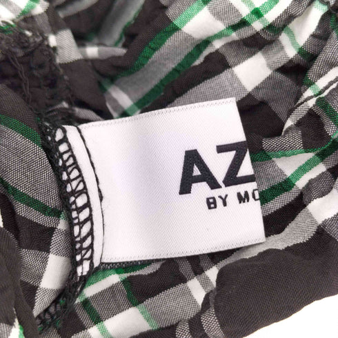 アズールバイマウジー AZUL by moussy チェックシャーリングペプラムブラウス レディース FREE