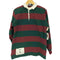 ポロバイラルフローレン Polo by RALPH LAUREN 90S ナンバリング ロゴ プリント ワッペン ボーダー コットン ラガー シャツ メンズ import:M