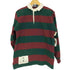 ポロバイラルフローレン Polo by RALPH LAUREN 90S ナンバリング ロゴ プリント ワッペン ボーダー コットン ラガー シャツ メンズ import:M