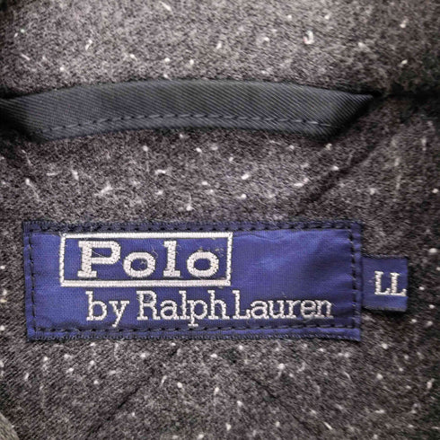 ポロバイラルフローレン Polo by RALPH LAUREN 90S 裏地キルティング チンストラップ スタンドネック 中綿 フィールド ジャケット メンズ LL