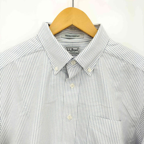 エルエルビーン L.L.Bean WRINKLE RESISTANT 半袖ストライプBDシャツ メンズ