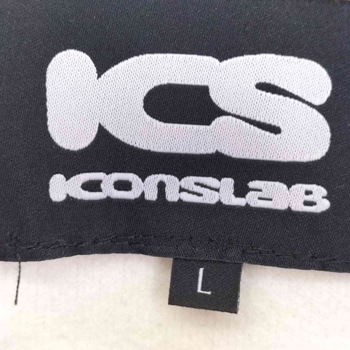 ICONSLAB フェイクレザー切り替え刺繍デザインスタジャン メンズ JPN:L