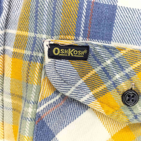 オシュコシュ OSHKOSH B'GOSH 90s インド製 ヘビーネル チェックシャツ メンズ 15 1/2