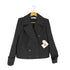 ザラ ZARA ウールブレンド ダブルブレストショートコート レディース import:M