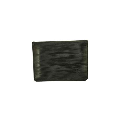 ルイヴィトン LOUIS VUITTON エピレザー ロゴ刻印 カードケース メンズ