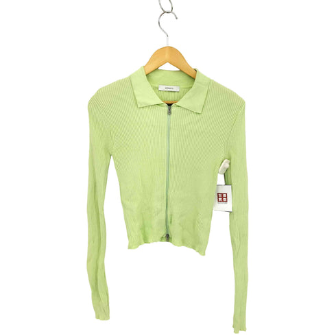 アモーメント amomento RIB TWO WAY ZIP-UP CARDIGAN カーディガン レディース 0