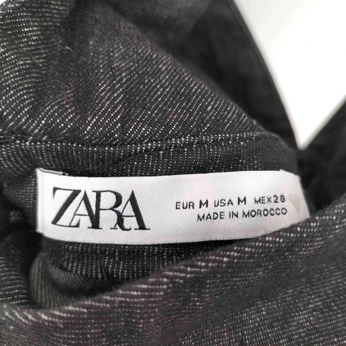 ザラ ZARA Vネックノースリーブデニムワンピース レディース import:M