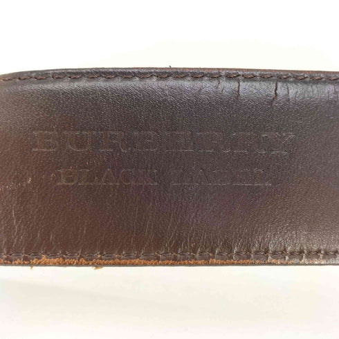 バーバリーブラックレーベル BURBERRY BLACK LABEL レザー バックル ベルト メンズ
