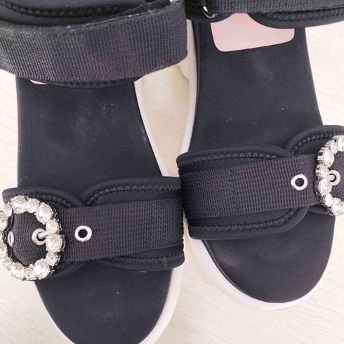 michellMacaron ビジューバックルスポーツサンダル レディース JPN:L