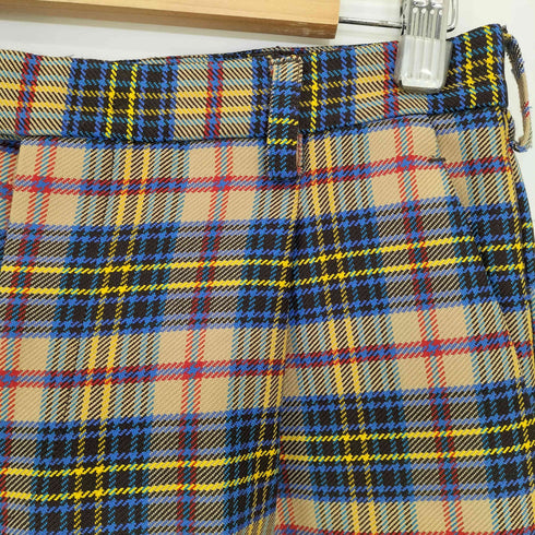 キャバン CABaN ポリエステルウール タータンチェックテーパードパンツ メンズ JPN:M