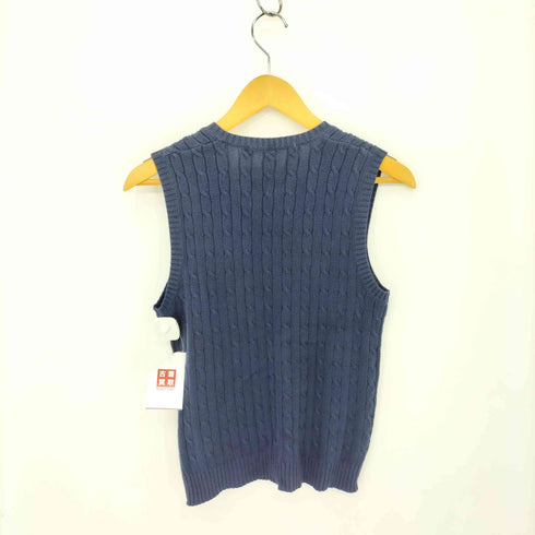 ラルフローレンゴルフ RALPH LAUREN GOLF 90s ポニー刺繍 コットンケーブルニットベスト レディース import:M