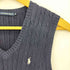 ラルフローレンゴルフ RALPH LAUREN GOLF 90s ポニー刺繍 コットンケーブルニットベスト レディース import:M