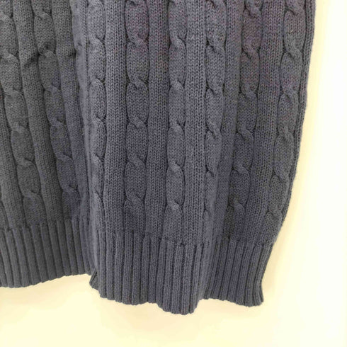 ラルフローレンゴルフ RALPH LAUREN GOLF 90s ポニー刺繍 コットンケーブルニットベスト レディース import:M