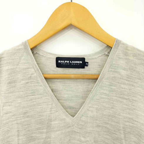 ポロゴルフラルフローレン POLO GOLF RALPH LAUREN 90s シルクカシミヤ混 ウールニットべスト レディース import:M