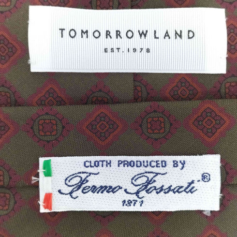 トゥモローランド TOMORROWLAND 小紋柄 シルク ネクタイ メンズ
