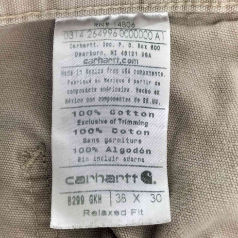 カーハート Carhartt Relaxed Fit ライトダックワークパンツ メンズ 38×30
