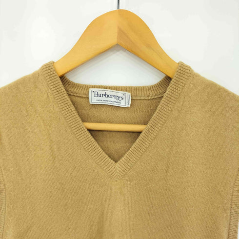 バーバリーズ BURBERRYS 90s 白タグ カシミヤ Vネックニットベスト レディース import:M