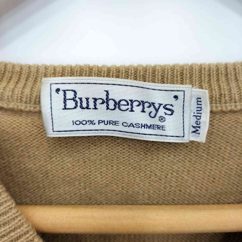 バーバリーズ BURBERRYS 90s 白タグ カシミヤ Vネックニットベスト レディース import:M